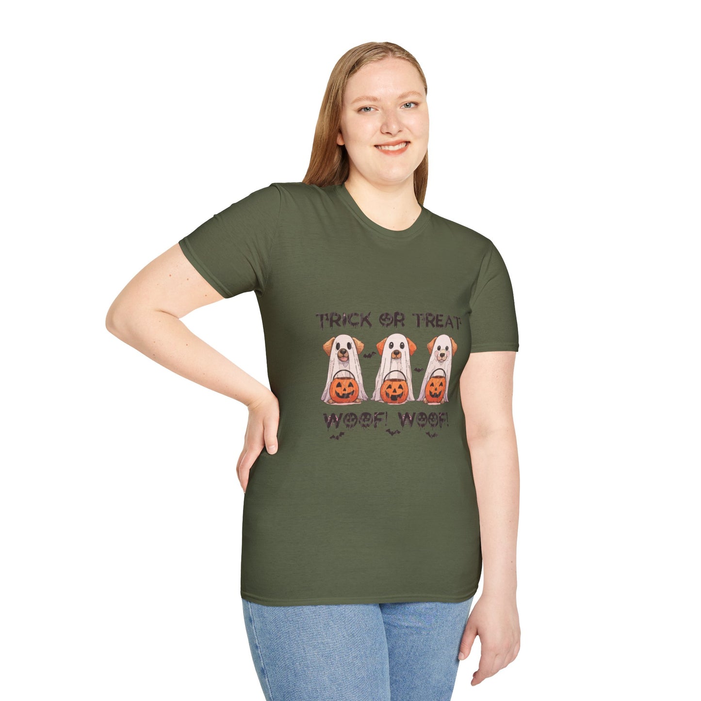 T-Shirt: Woof Wood Trick or Treat Halloween