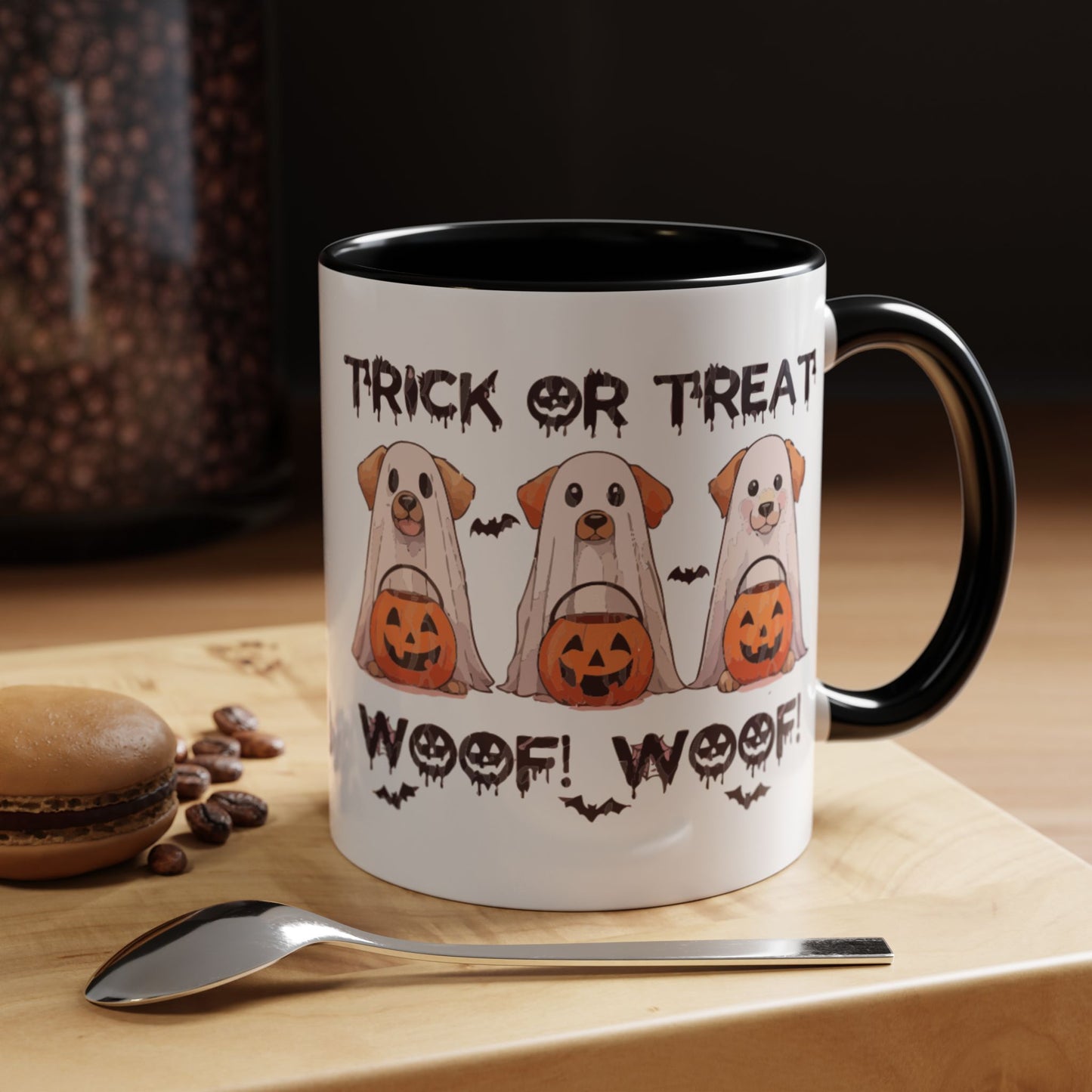 Coffee/Tea Mug: Spooky Halloween "Trick or Treat" (11, 15oz)