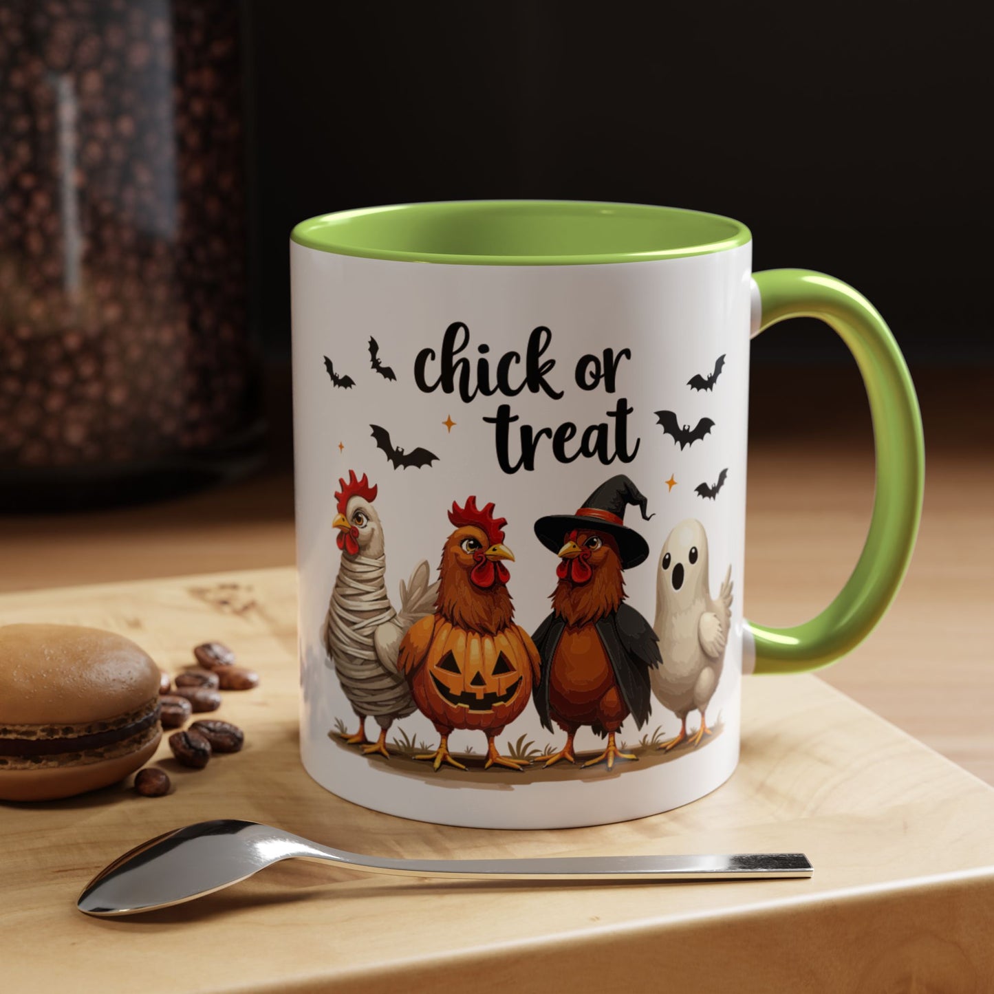Coffee/Tea Mug - Spooky Halloween "Chick or Treat" (11, 15oz)