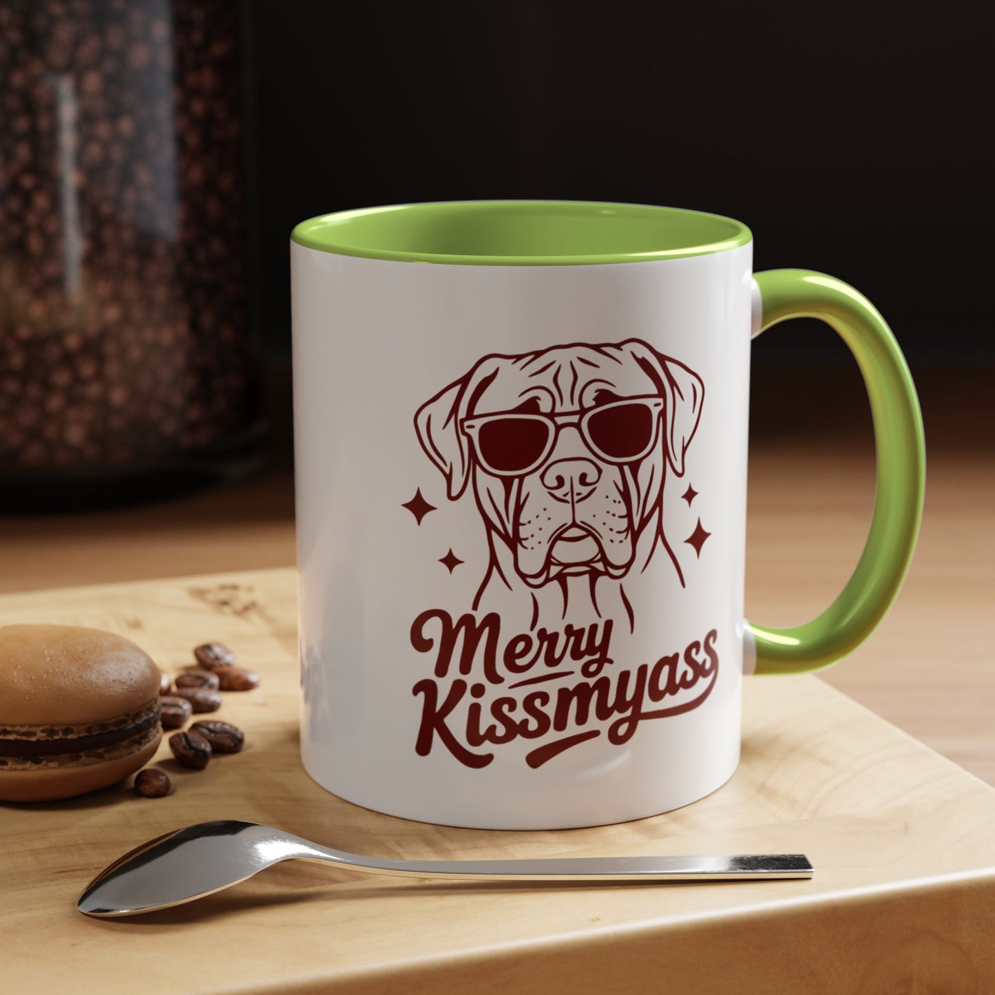 Merry KissMyAss Funny Holiday Coffee Mug (11oz/15oz)