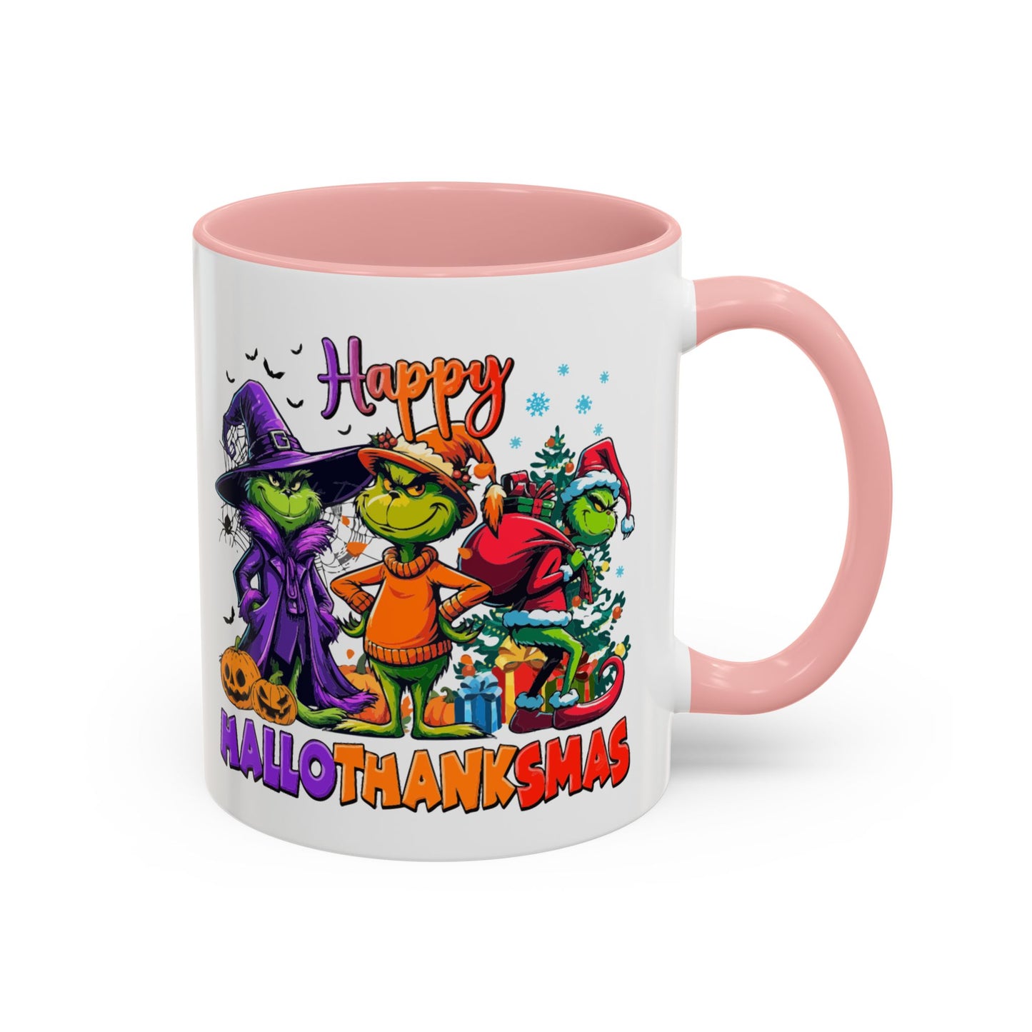 Coffe/Tea Mug: "Happy Hallothanksmas"