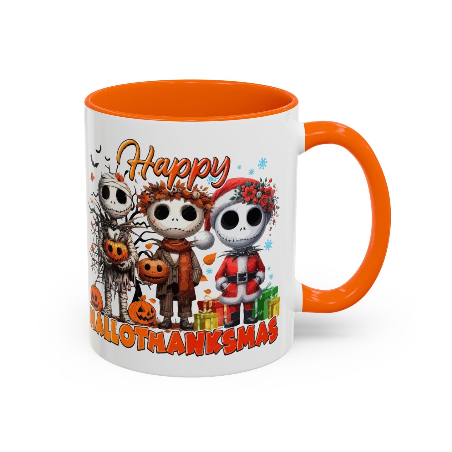 Coffee/Tea Mug 2: "Happy Hallothanksmas" (11oz/15oz)