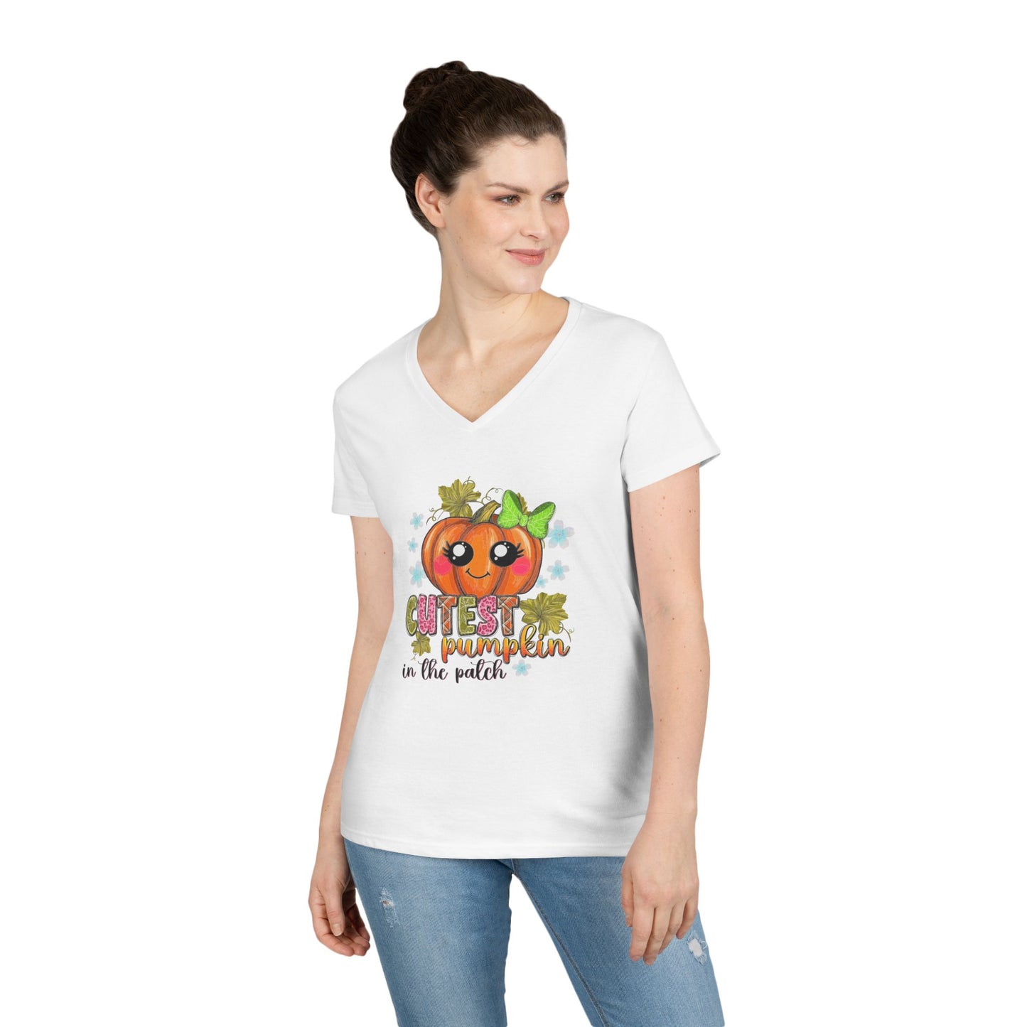 "Cutest Pumpkin in the Patch" V-Neck T-Shirt