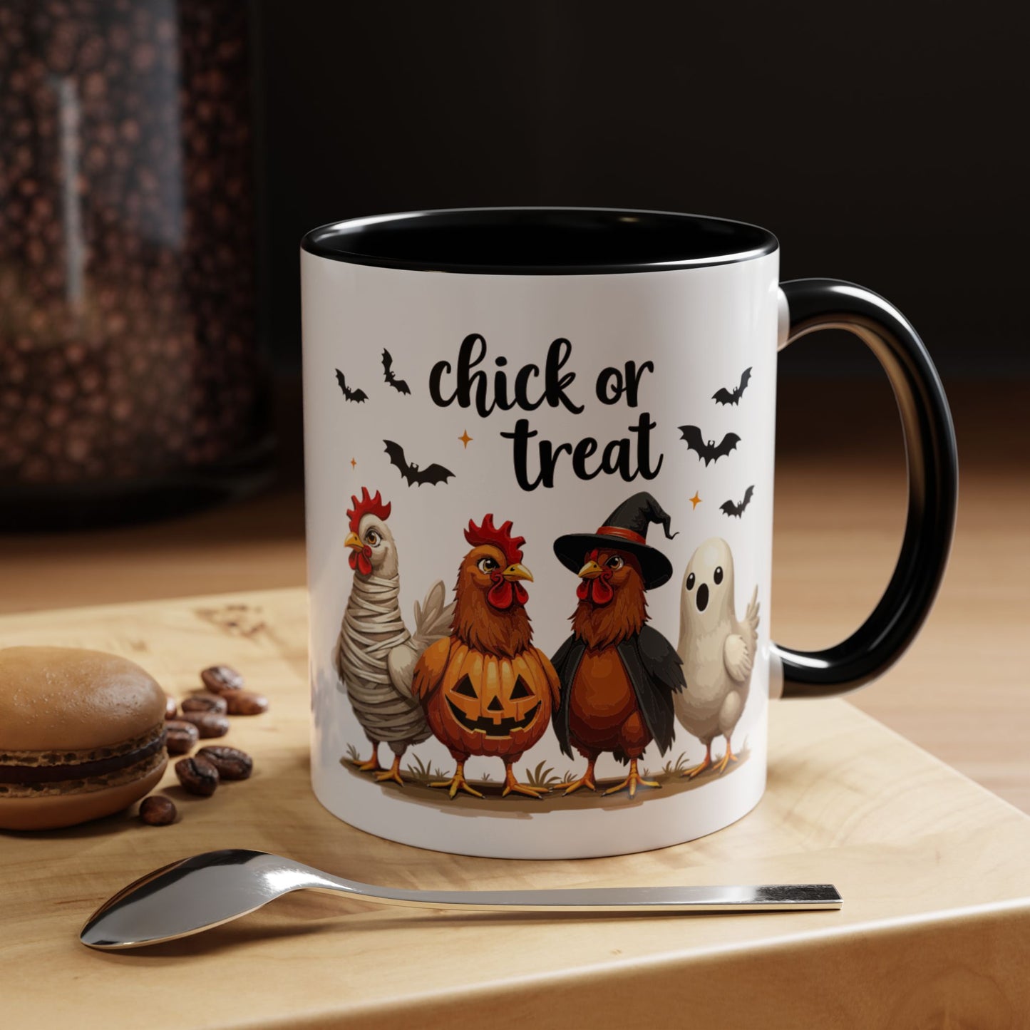 Coffee/Tea Mug - Spooky Halloween "Chick or Treat" (11, 15oz)