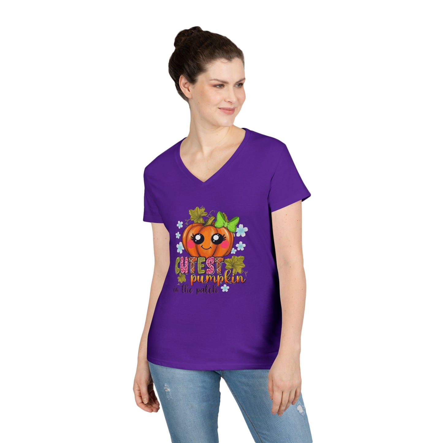 "Cutest Pumpkin in the Patch" V-Neck T-Shirt