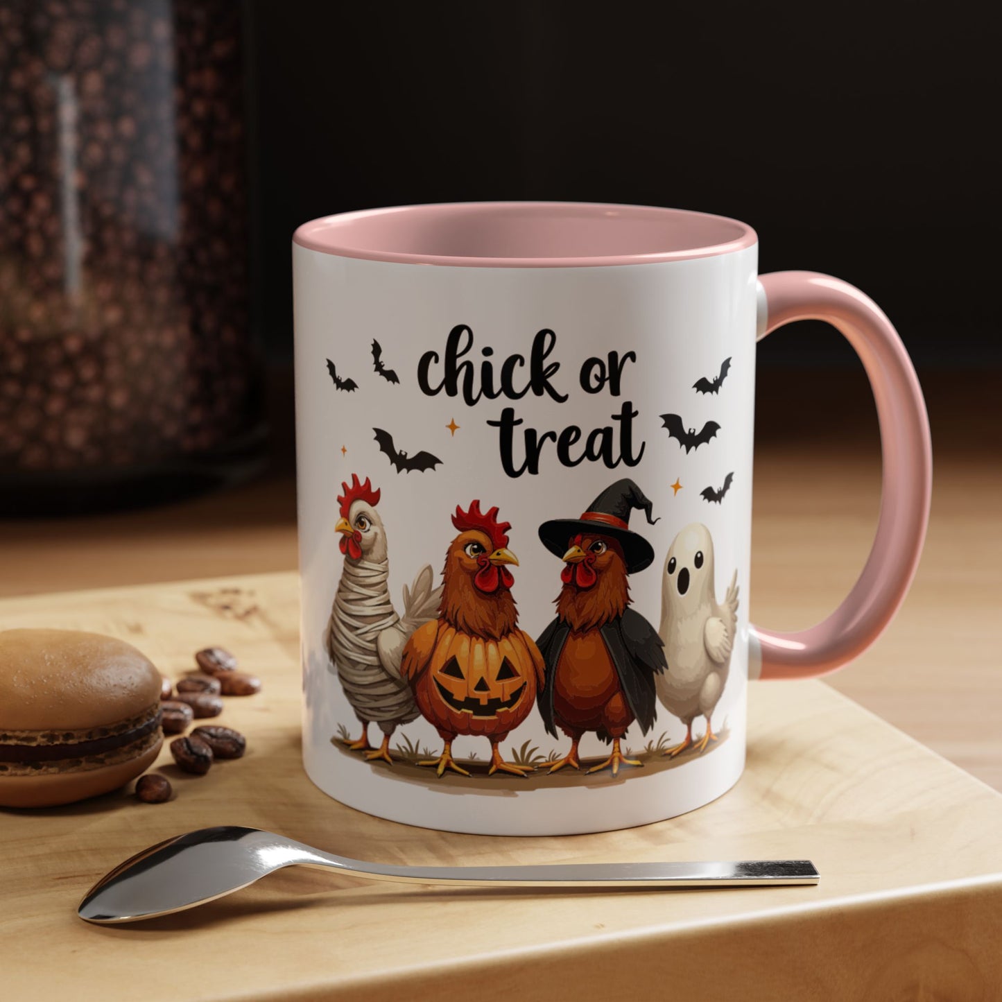 Coffee/Tea Mug - Spooky Halloween "Chick or Treat" (11, 15oz)
