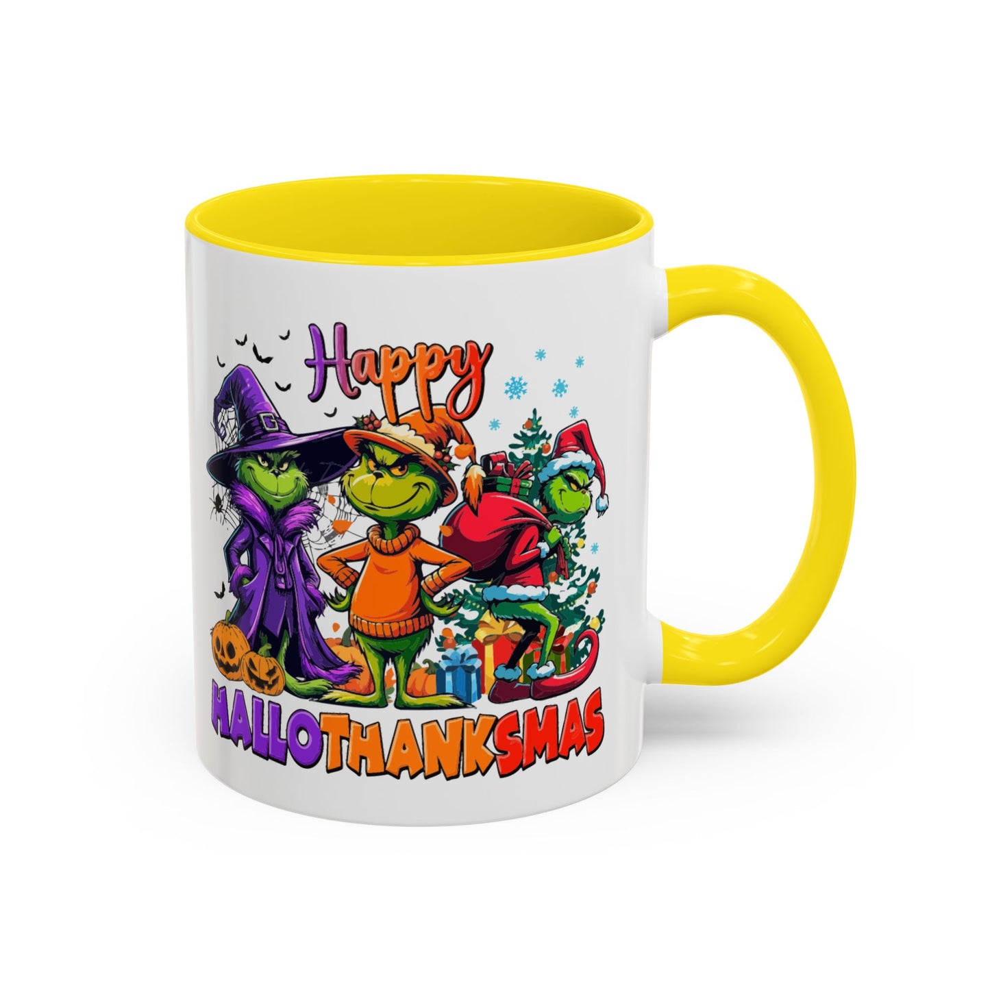 Coffe/Tea Mug: "Happy Hallothanksmas"