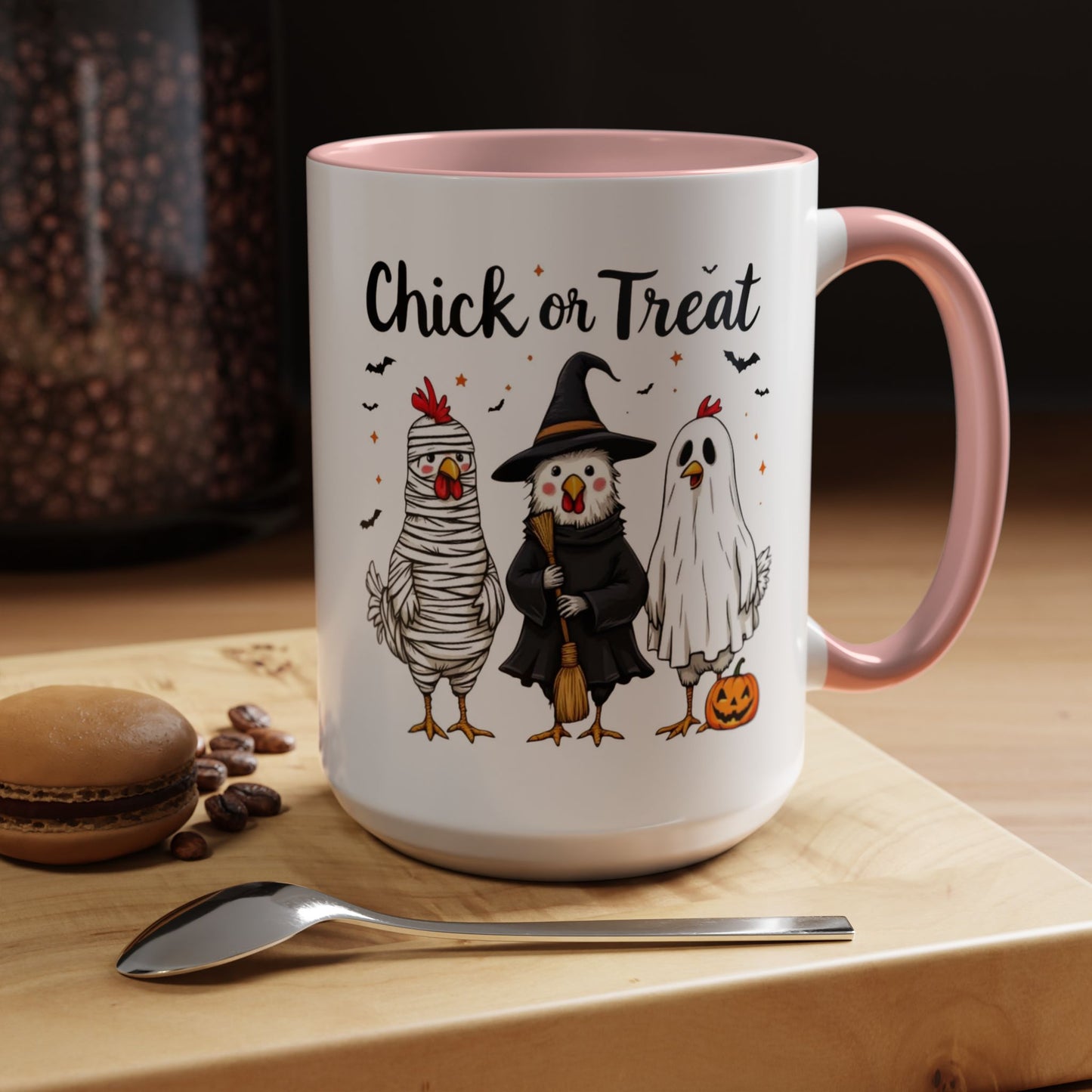Coffee Tea Mug: Halloween "Chick or Treat" (11, 15oz)