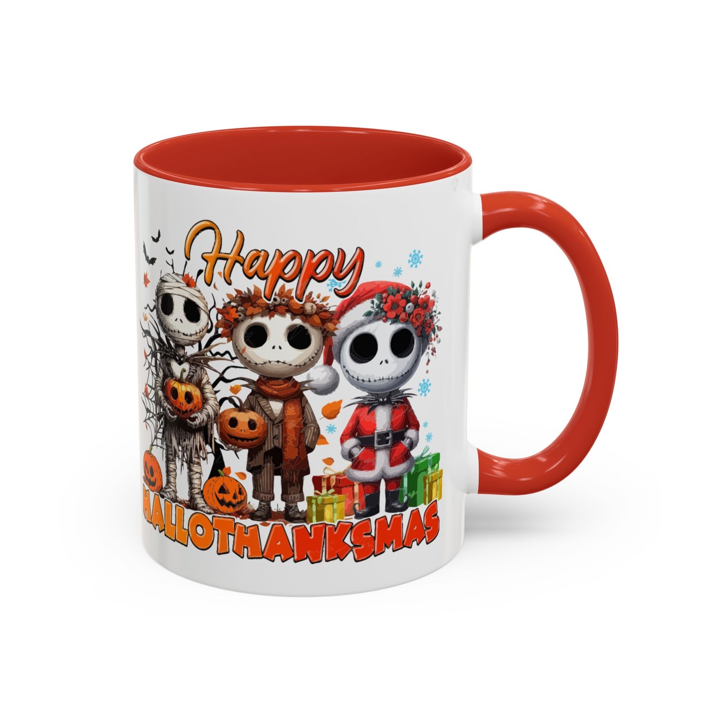 Coffee/Tea Mug 2: "Happy Hallothanksmas" (11oz/15oz)