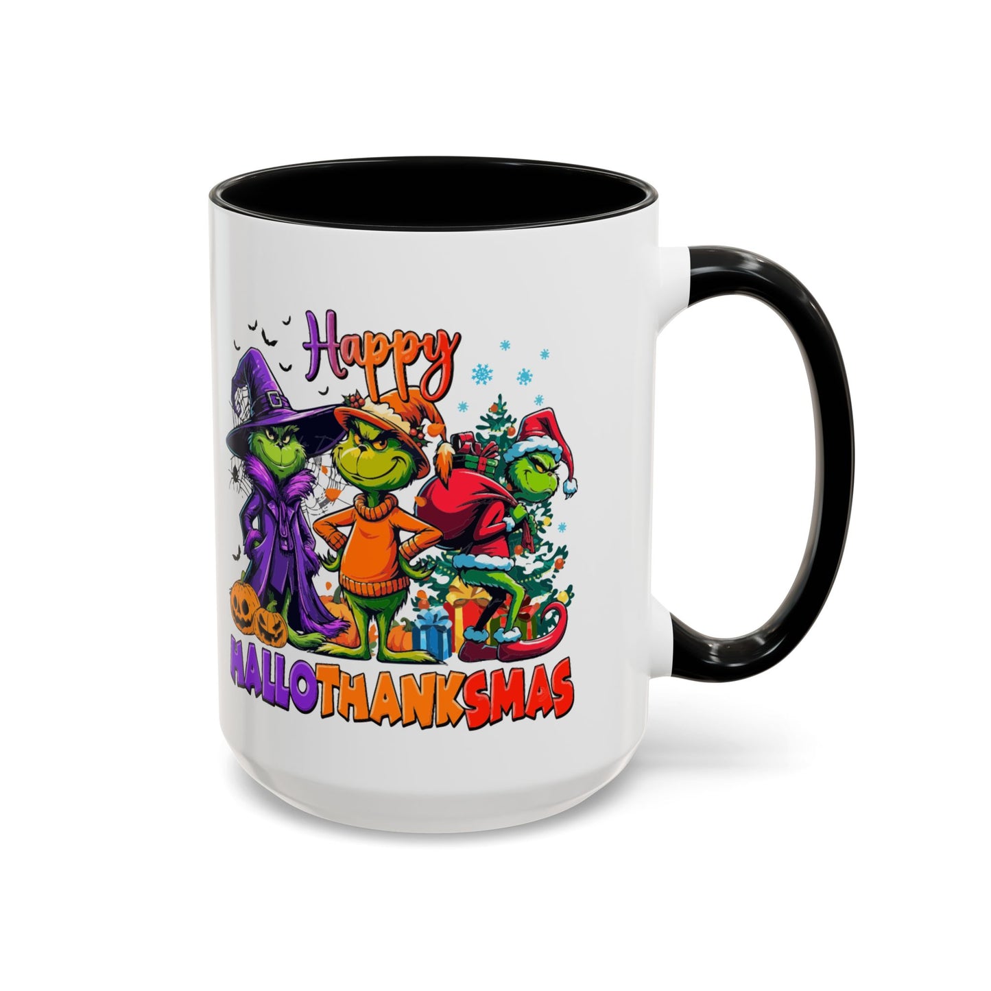 Coffe/Tea Mug: "Happy Hallothanksmas"
