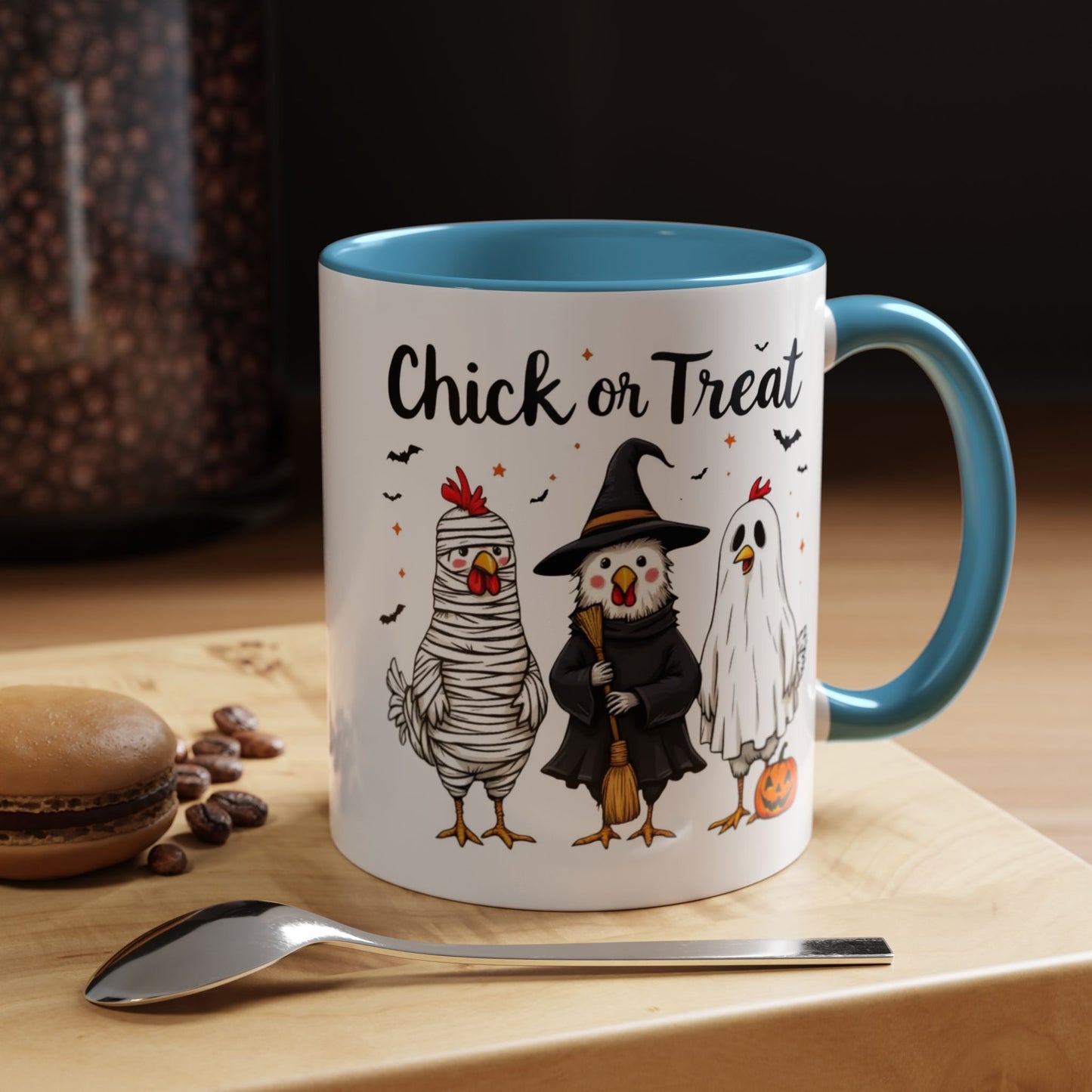 Coffee Tea Mug: Halloween "Chick or Treat" (11, 15oz)