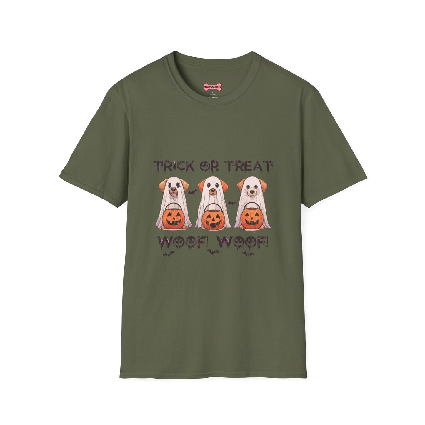 T-Shirt: Woof Wood Trick or Treat Halloween
