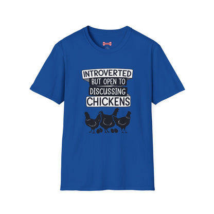 T-Shirt 'Introverted But Open to Discussing Chickens' Funny Shirt chickens Lover Tee
