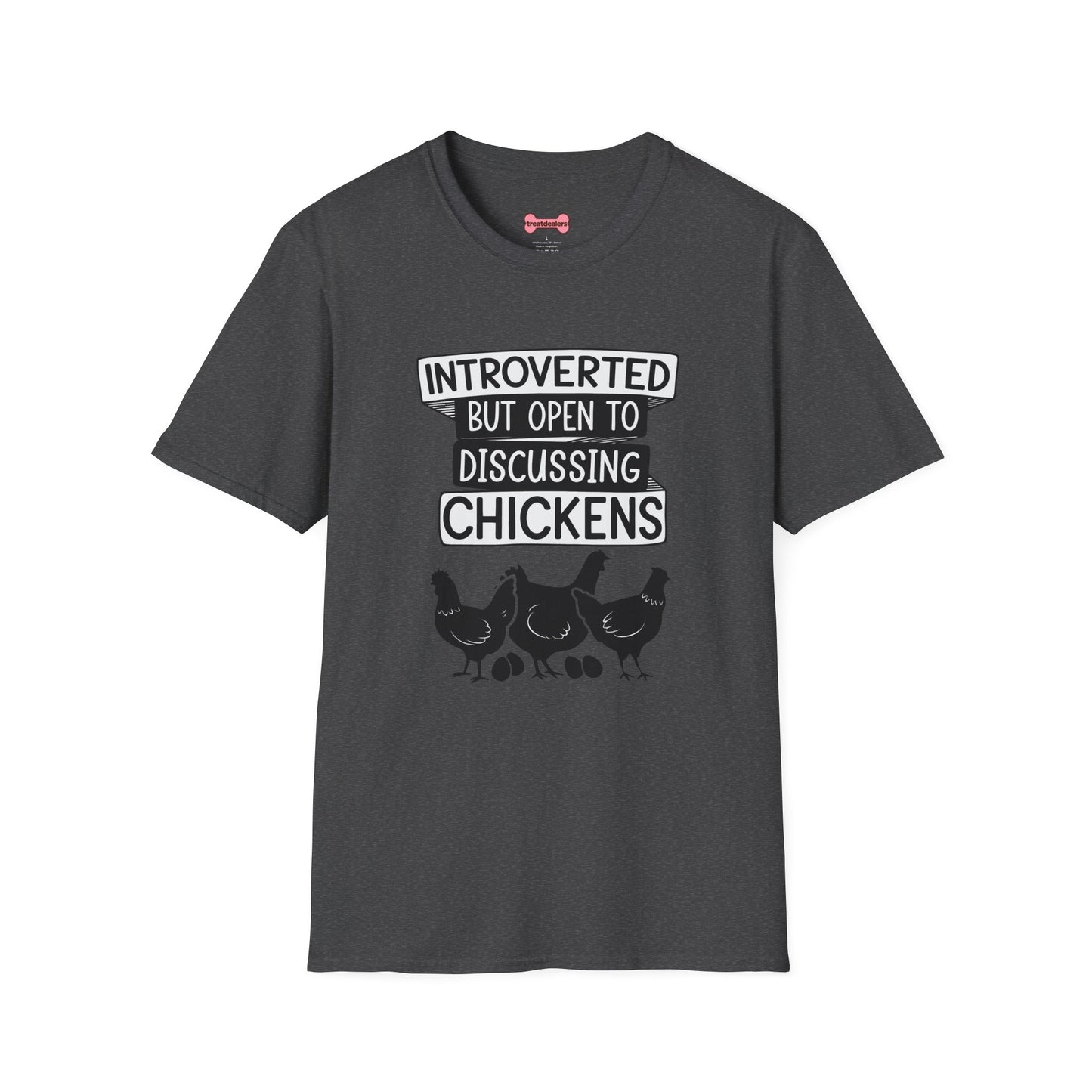 T-Shirt 'Introverted But Open to Discussing Chickens' Funny Shirt chickens Lover Tee