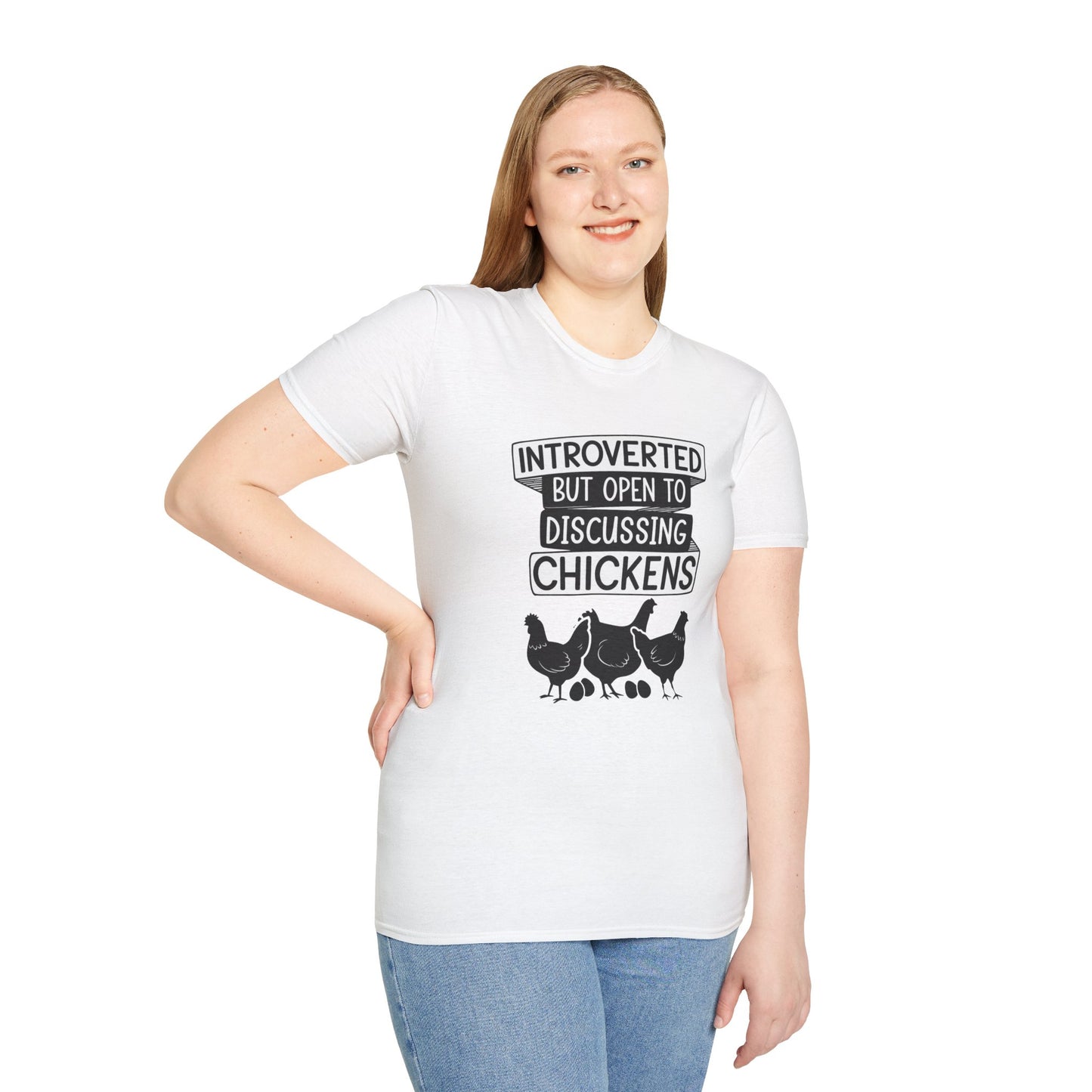 T-Shirt 'Introverted But Open to Discussing Chickens' Funny Shirt chickens Lover Tee