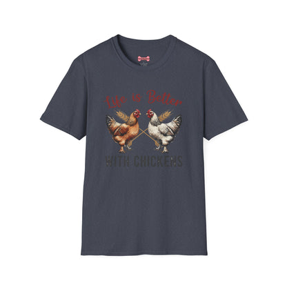 T-Shirt 'Life is better with Chickens' Funny Shirt chickens Lover Tee