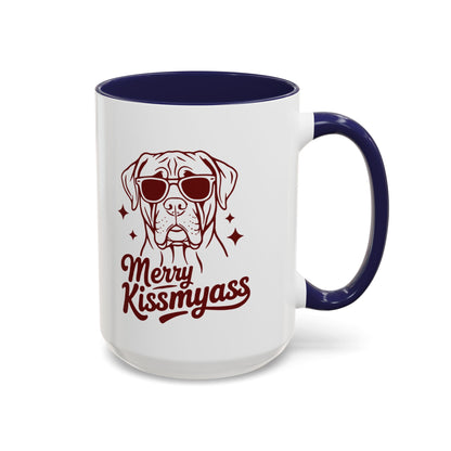Merry KissMyAss Funny Holiday Coffee Mug (11oz/15oz)