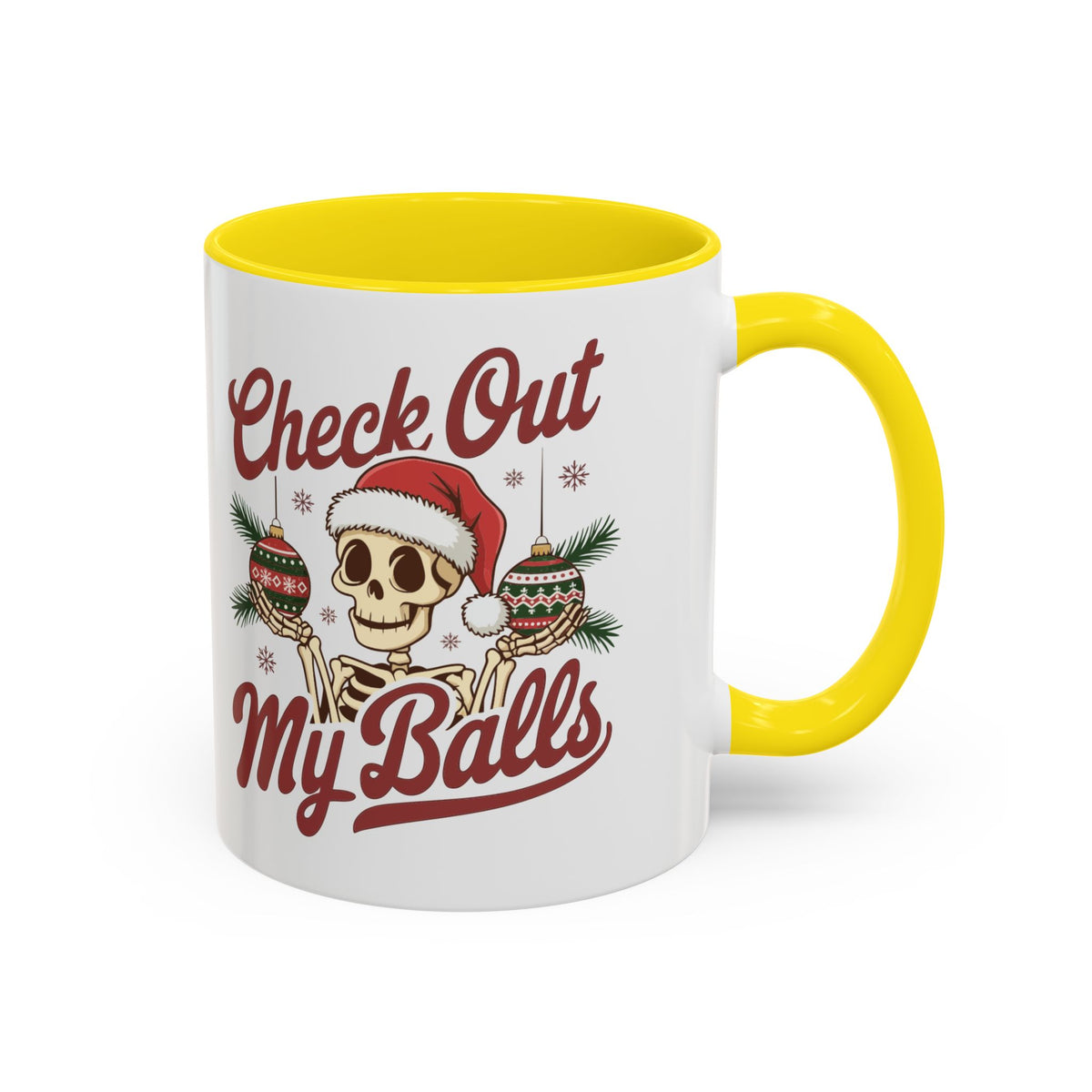 Mug  'Check out my balls' Christmas (11oz/15oz)