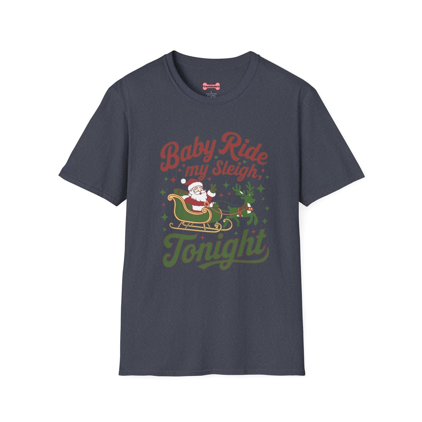 Christmas T-Shirt 'Baby ride my sleigh tonight'