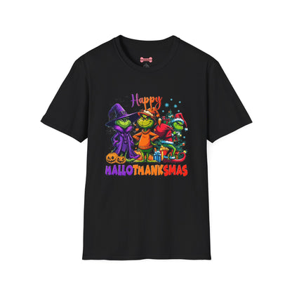 T-Shirt: "Happy Hallothanksmas"