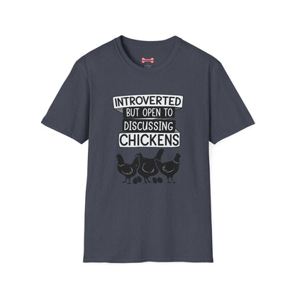 T-Shirt 'Introverted But Open to Discussing Chickens' Funny Shirt chickens Lover Tee