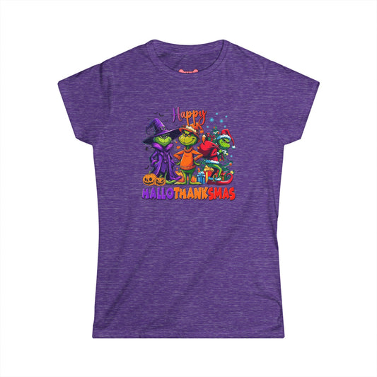 Softstyle T-Shirt: "Happy HalloThankMas"