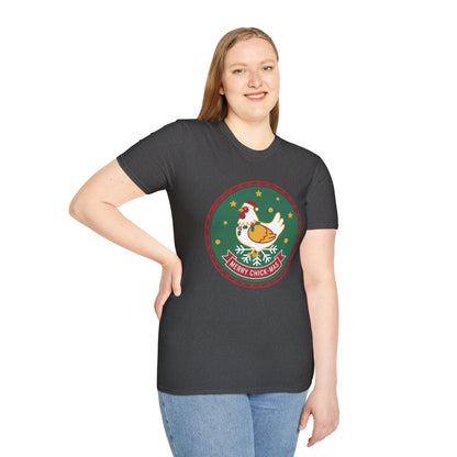 Christmas Unisex T-Shirt 'Merry Chick Mas' Funny Holiday Shirt