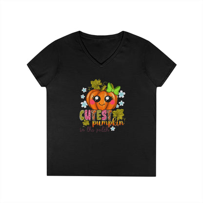 "Cutest Pumpkin in the Patch" V-Neck T-Shirt