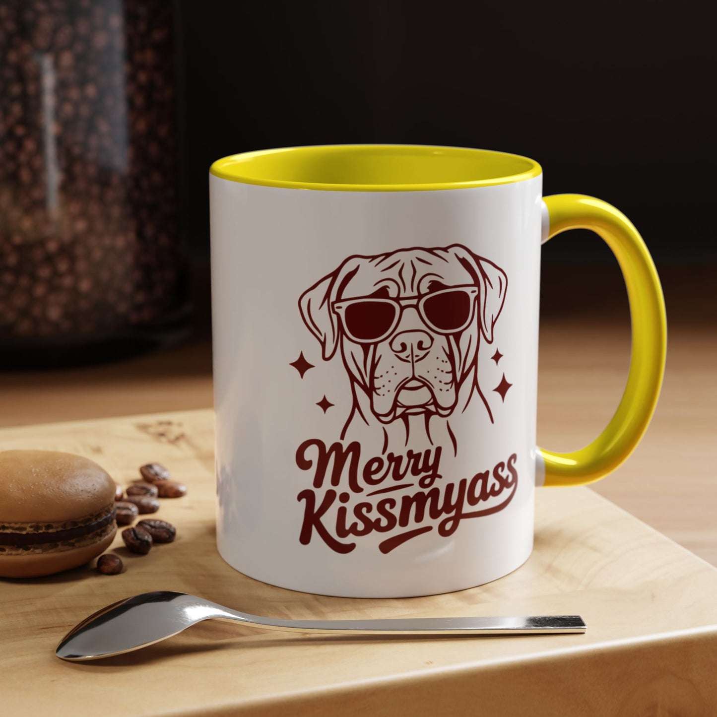 Merry KissMyAss Funny Holiday Coffee Mug (11oz/15oz)