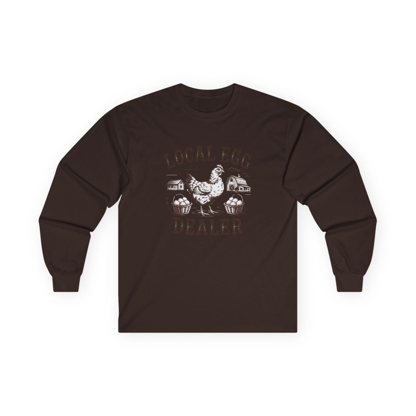 "Local Egg Dealer" Funny Chicken Long-Sleeve Shirt