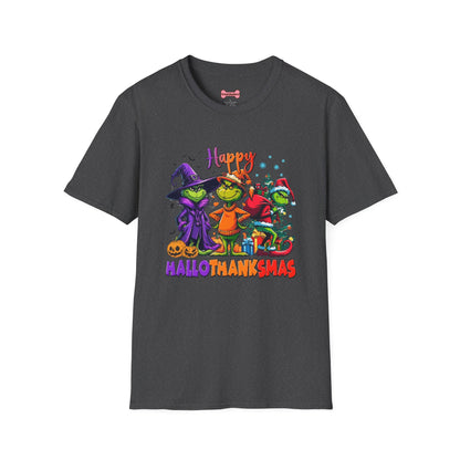 T-Shirt: "Happy Hallothanksmas"