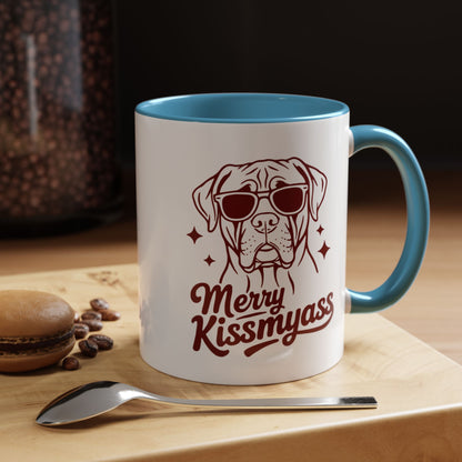 Merry KissMyAss Funny Holiday Coffee Mug (11oz/15oz)
