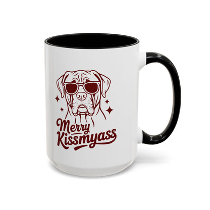 Merry KissMyAss Funny Holiday Coffee Mug (11oz/15oz)