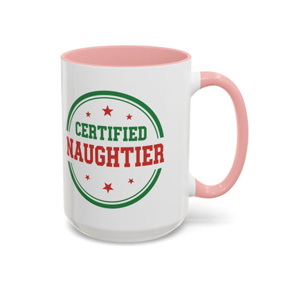 Mug 'Certified Naughtier' Christmas (11oz/15oz)
