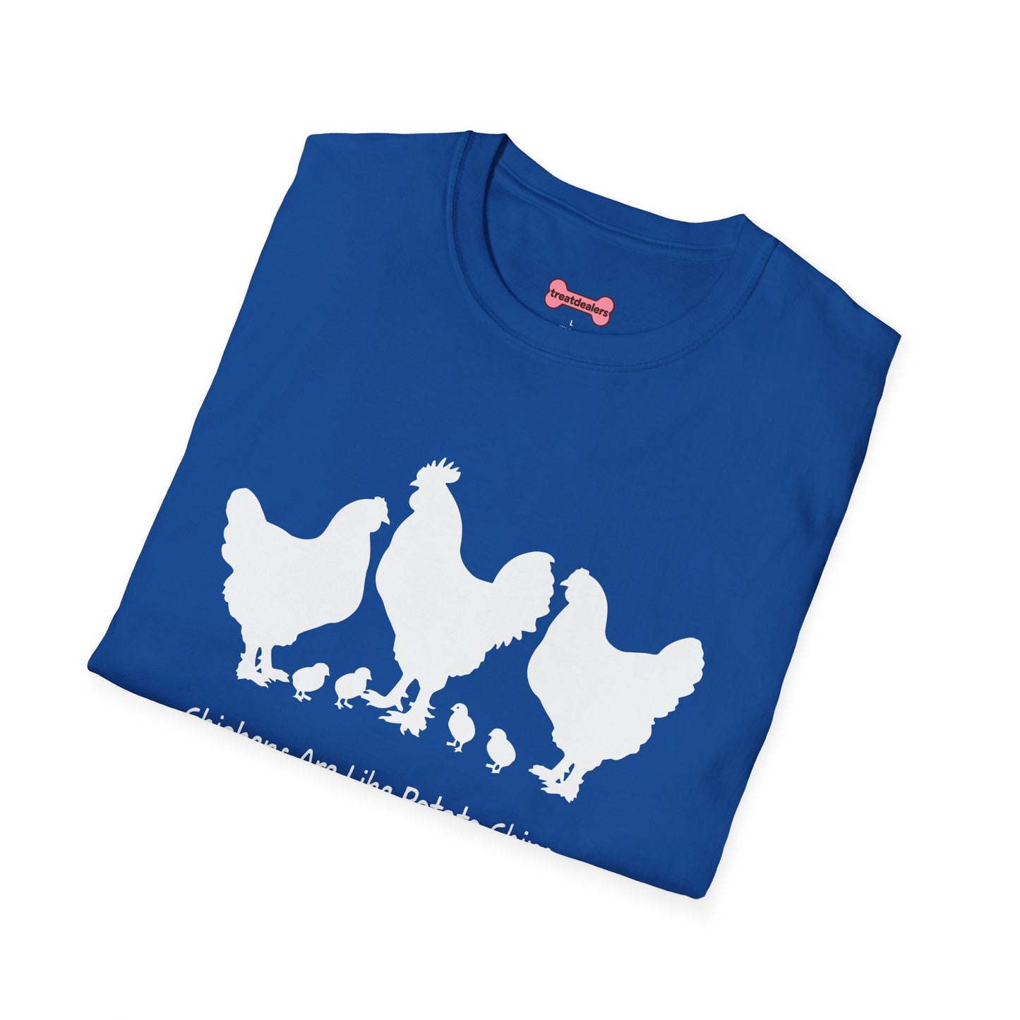 Unisex T-Shirt 'Chickens are like Potato Chips' Funny Shirt Chicken Lover Tee White