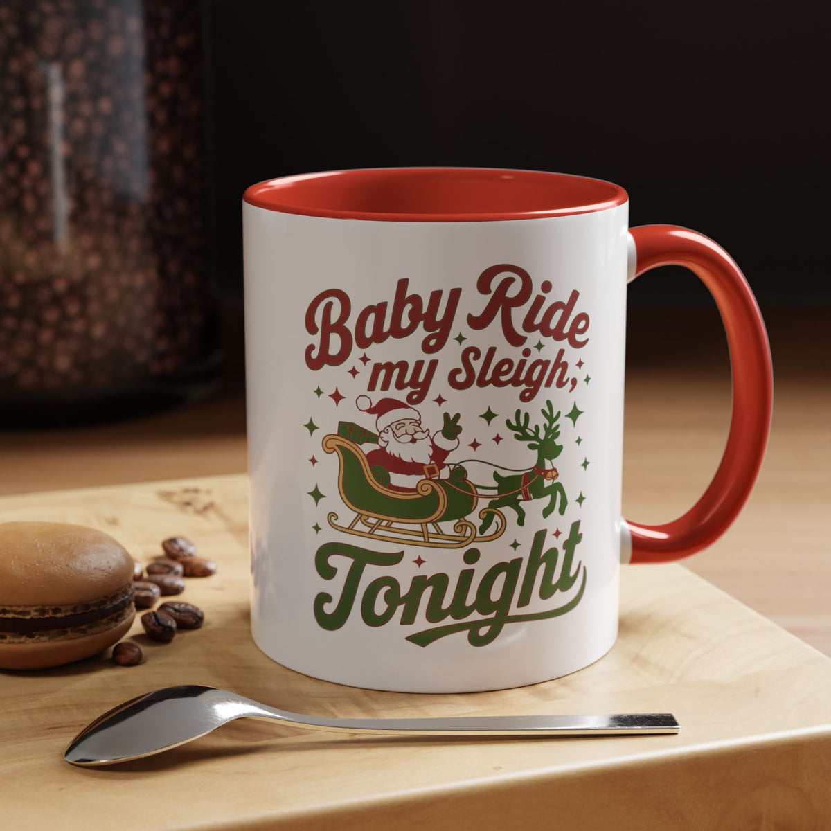 Mug  'Baby ride my sleigh tonight' Christmas (11oz/15oz)