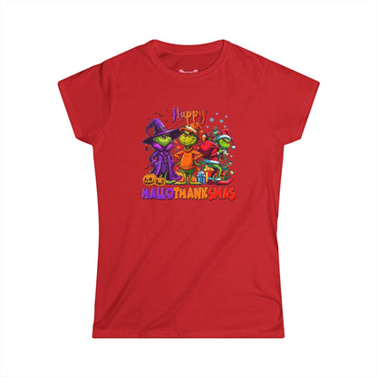 Funny "HalloThankMas" T-Shirt, Softstyle Tee