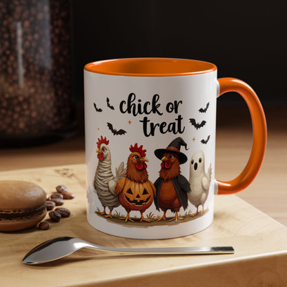 Coffee/Tea Mug - Spooky Halloween "Chick or Treat" (11, 15oz)