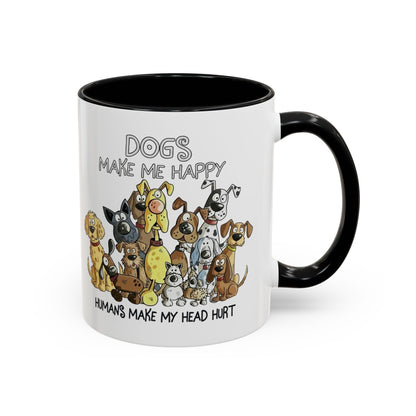 "Dogs make me happy" mug (11oz/15oz)