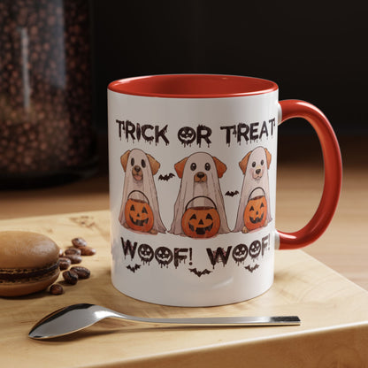 Coffee/Tea Mug: Spooky Halloween "Trick or Treat" (11, 15oz)