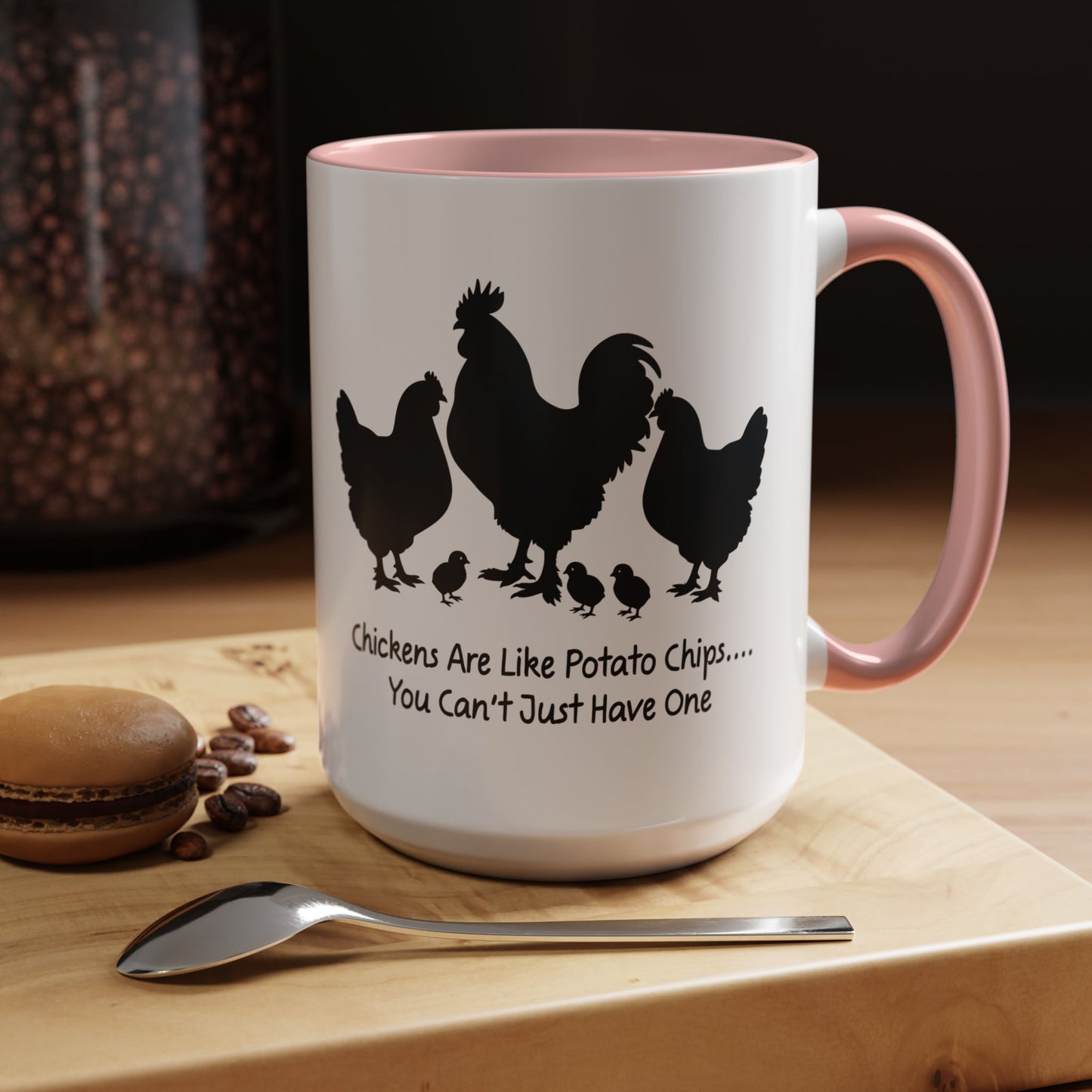 Funny Chicken Lover Coffee Mug — "Chickens Are Like Potato Chips" (11/15oz)