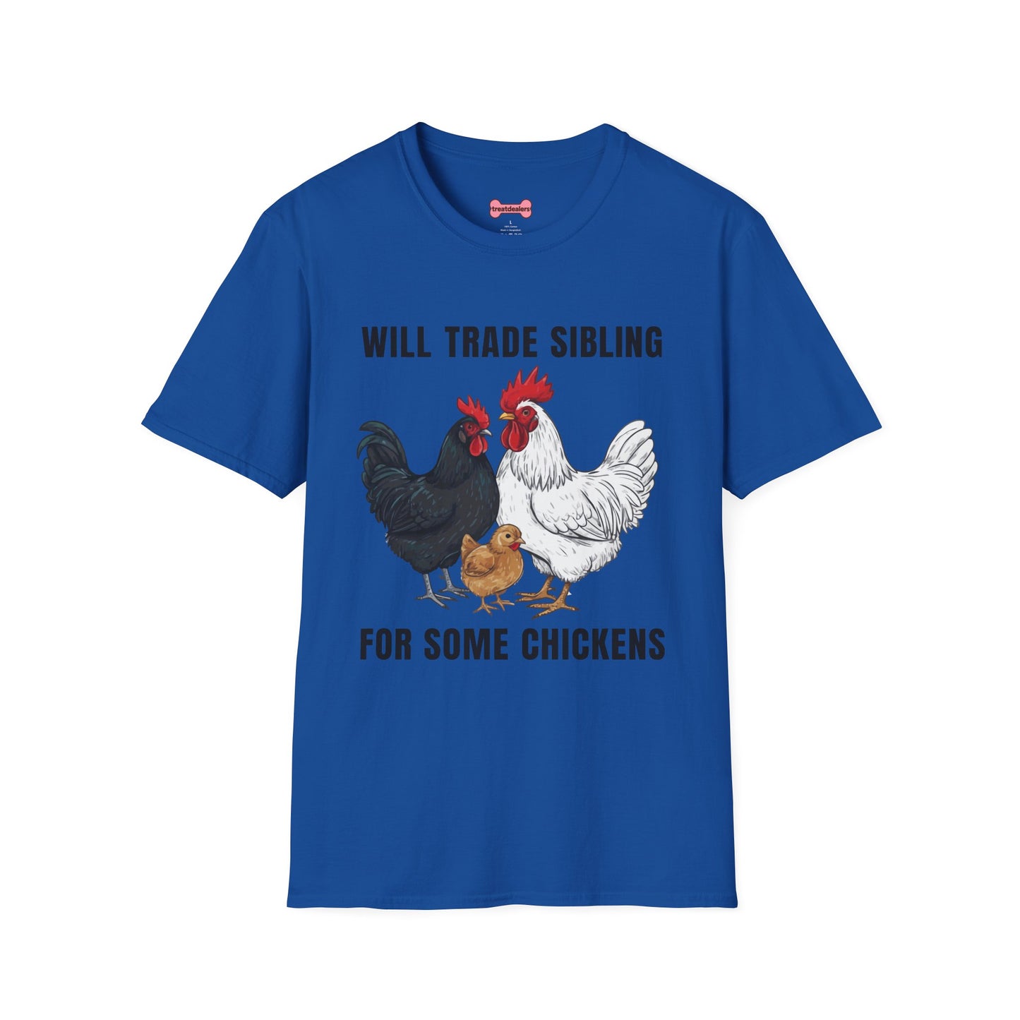 T-Shirt 'Will Trade Sibling For Some Chickens' Funny Shirt Chicken Lover Tee