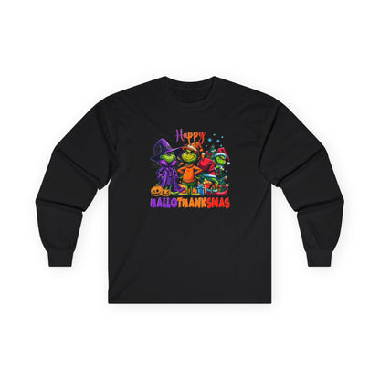 Long Sleeve: "Happy HalloThankMas'
