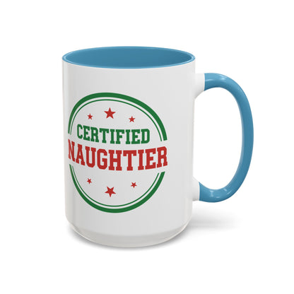 Mug 'Certified Naughtier' Christmas (11oz/15oz)