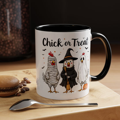 Coffee Tea Mug: Halloween "Chick or Treat" (11, 15oz)