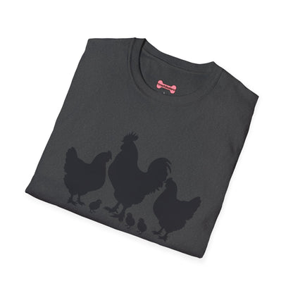 Unisex T-Shirt 'Chickens are like Potato Chips' Funny Shirt Chicken Lover Tee Black