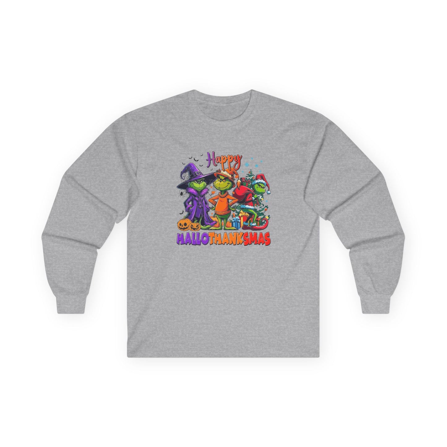 Long Sleeve: "Happy HalloThankMas'