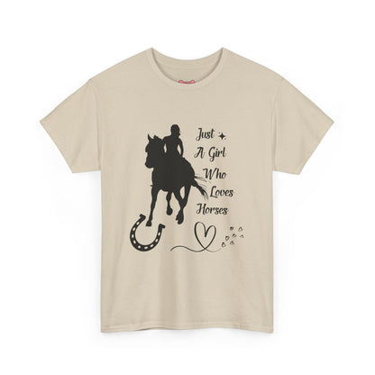 T-Shirt: "Just a Girl Who Loves Horses" Horse Lover