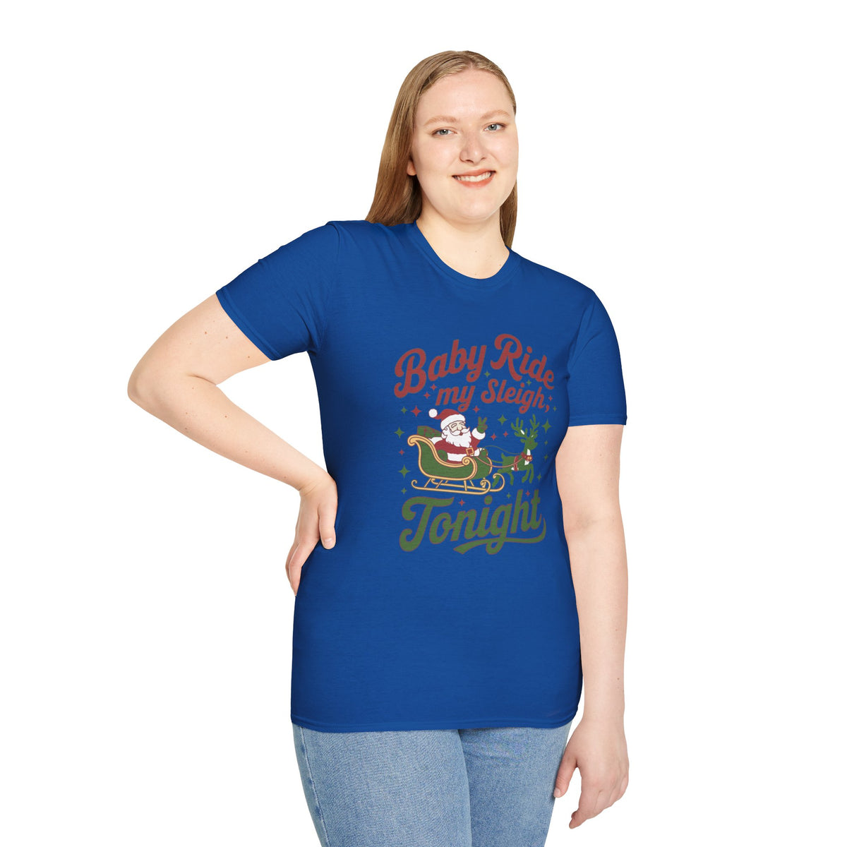 Christmas T-Shirt 'Baby ride my sleigh tonight'