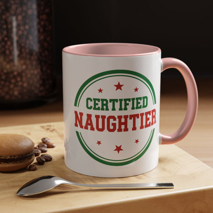 Mug 'Certified Naughtier' Christmas (11oz/15oz)
